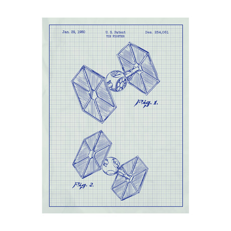 Star Wars Vehicles // Tie Fighter (Blue Grid)