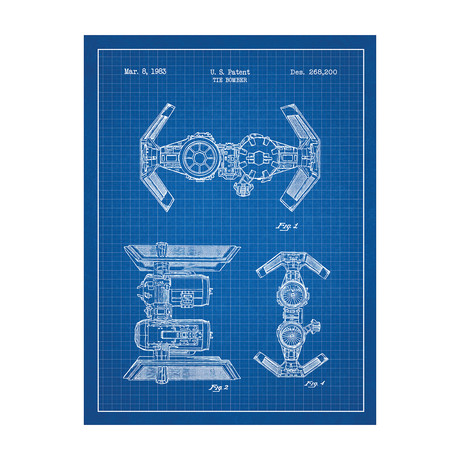 Star Wars Vehicles // Tie Bomber (Blue Grid)