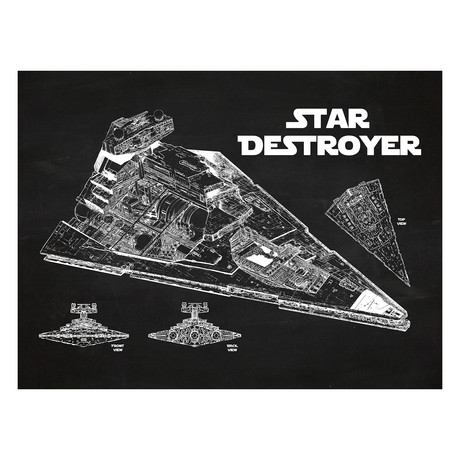 Star Wars Vehicles // Star Destroyer (Blue Grid)