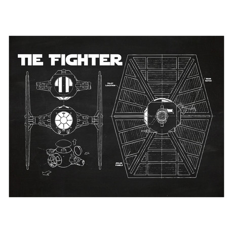 Star Wars Tie Fighter Cutaway (Blue Grid)