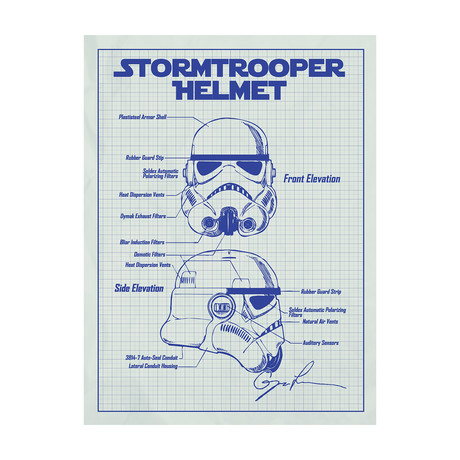 Star Wars Characters // Stormtrooper Helmet (Blue Grid)