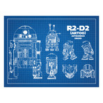 Star wars Characters // R2-D2 Profile (Blue Grid)