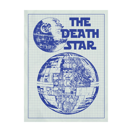 Star Wars // Death Star // Cutaway (Blue Grid)