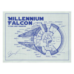 Millennium Falcon // Blueprint (Blue Grid)