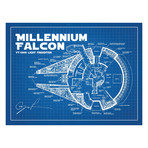 Millennium Falcon // Blueprint (Blue Grid)