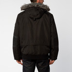 Point Zero // Hooded Rip Stop Bomber // Black (M)