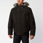 Point Zero // Hooded Rip Stop Bomber // Black (M)