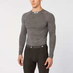 ThermoWave // Perfect Fit Long-Sleeve Performance Shirt // Melange Grey (S)