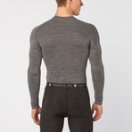 ThermoWave // Perfect Fit Long-Sleeve Performance Shirt // Melange Grey (S)