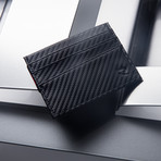 Zero Card Wallet // Carbon Fire Leather