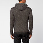 Slub Knit Hooded Henley // Berry (M)