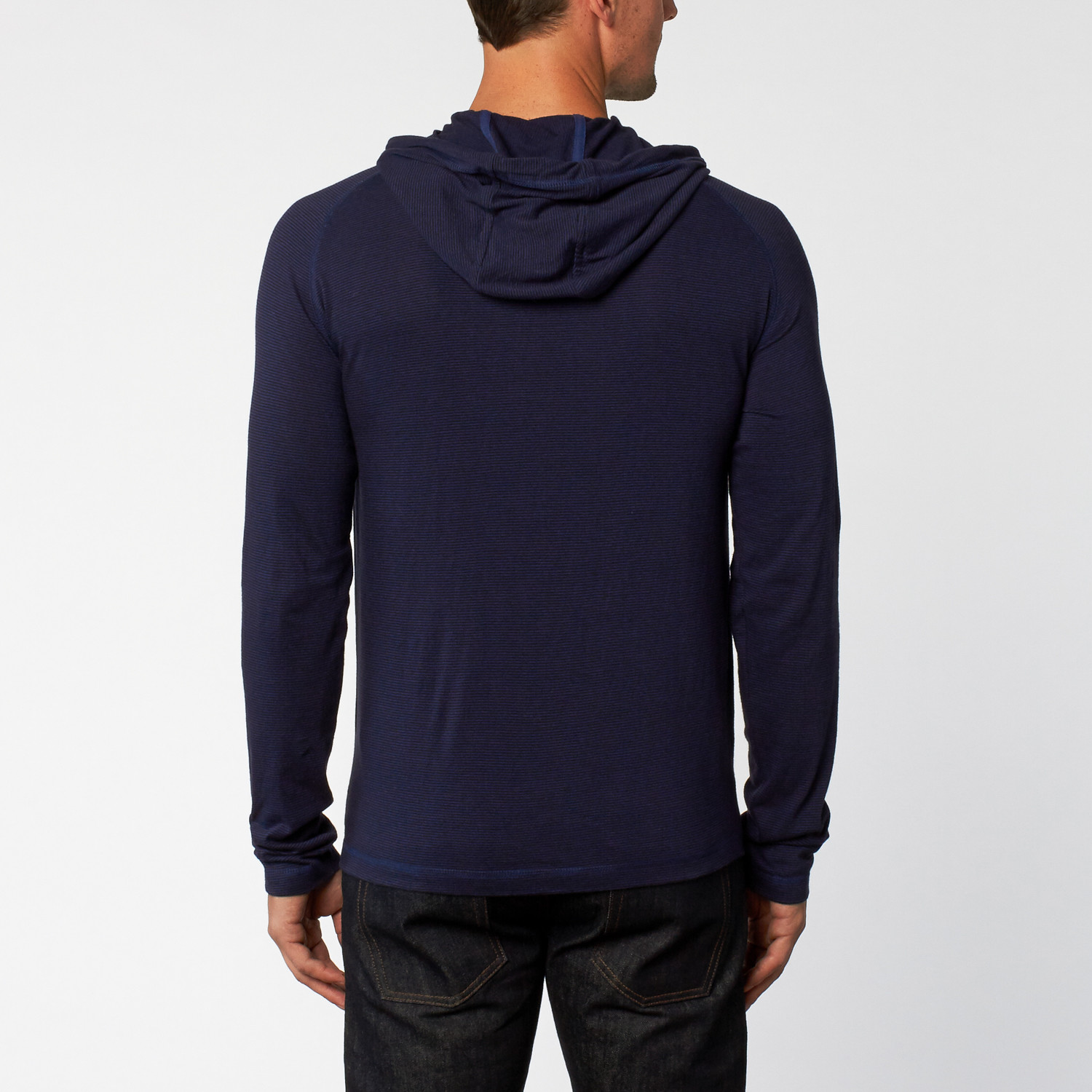 Enzyme Wash Semi Fit Hoodie // Cadet (S) - Point Zero - Touch of Modern