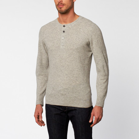 Jacob Holston // Cary Waffle Knit Henley // Grey (XS)