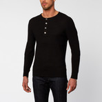 Jacob Holston // Cary Waffle Knit Henley // Black (XS)