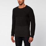 Jacob Holston // Marvin Mix Stitch Crewneck // Black (XS)