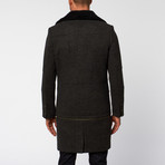 Crosby Adjustable Length Wool Coat // Charcoal Grey (S)