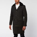 Crosby Adjustable Length Wool Coat // Charcoal Grey (S)