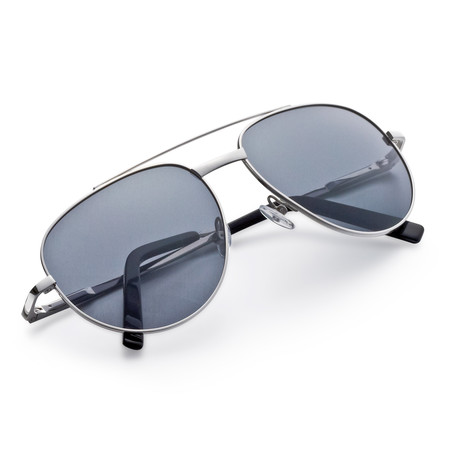 Aviator Sunglasses // Black Polarised Lens