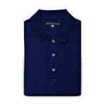 Jersey Knit Polo Shirt // Navy (S)