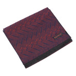 Brushed Silk Abstract Scarf // Burgundy