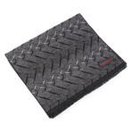 Brushed Silk Abstract Scarf // Black