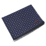 Brushed Silk Multi-Dot Scarf // Navy