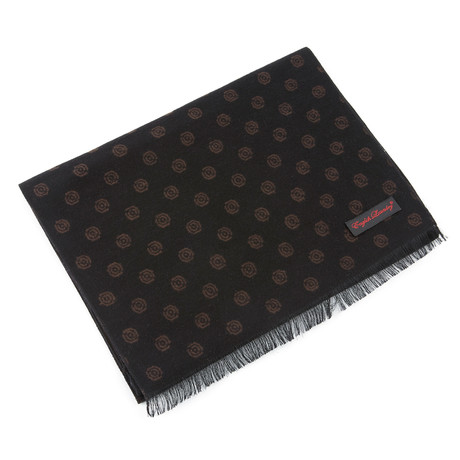Brushed Silk Target Scarf // Black
