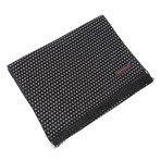 Brushed Silk Mini-Dot Scarf // Black