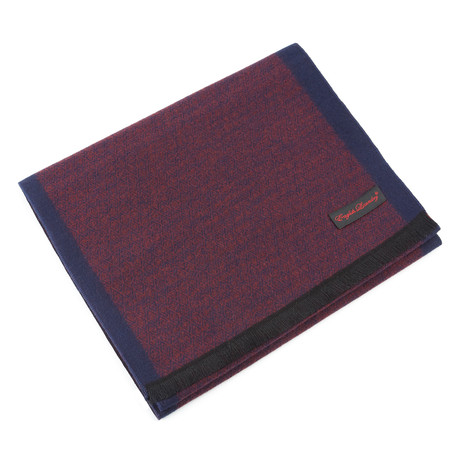 Brushed Silk Checkerboard Scarf // Red