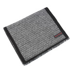 Brushed Silk Checkerboard Scarf // Black