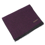 Brushed Silk Circles Scarf // Black + Plum