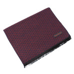 Brushed Silk Check Scarf // Navy + Red