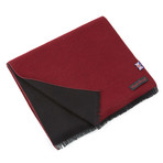 Reversible Brushed Silk Scarf // Burgundy + Black