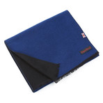 Reversible Brushed Silk Scarf // Navy + Black