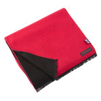 Reversible Brushed Silk Scarf // Red + Black