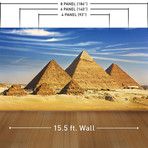 Egyptian Getaway Wall Mural Decal (4 Panels // 93" Width)