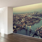 The River Thames Wall Mural Decal (4 Panels // 93" Width)