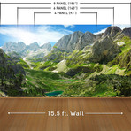 Into the Valley Wall Mural Decal (4 Panels // 93" Width)