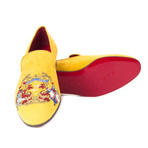 Suede Guard Embroidered Slip-On // Yellow (Euro: 39)