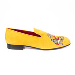 Suede Guard Embroidered Slip-On // Yellow (Euro: 39)