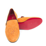 Suede Scroll Printed Slip-On // Orange (Euro: 39)