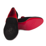 Suede Scroll Printed Slip-On // Black (Euro: 39)