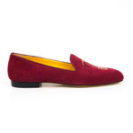 Suede Tassel Embroidered Slip-On // Ruby (Euro: 39)