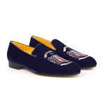 Crest Embroidered Slip-On // Violet (Euro: 39)