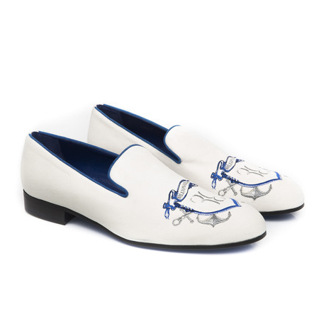 Suede Embroidered Slip-On // Antique (Euro: 39)