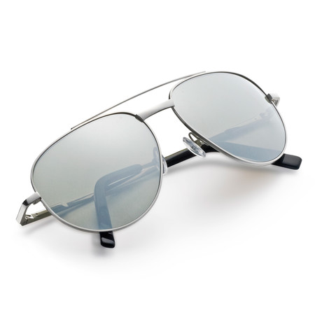 Aviator Sunglasses // Grey Mirrored Lens