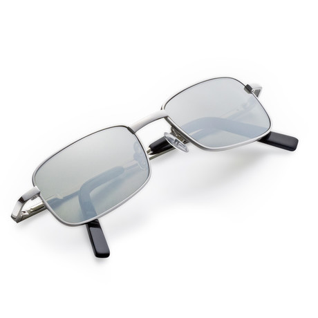 Compact Sunglasses // Grey Mirrored Lens