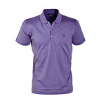 Jersey Knit Polo Shirt // Violet (S)