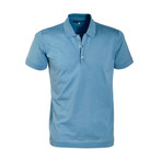 Jersey Knit Polo Shirt // Sky Blue (S)