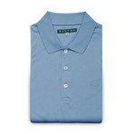 Jersey Knit Polo Shirt // Sky Blue (S)